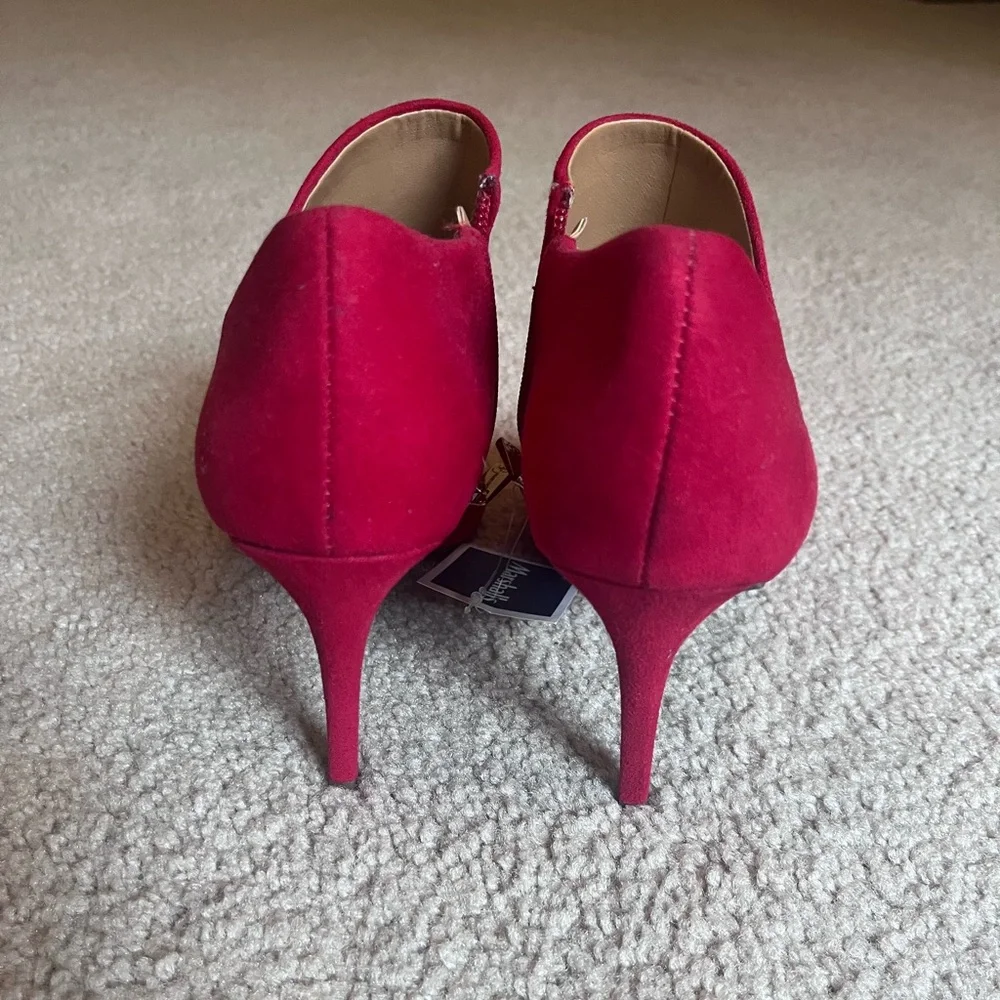 Jessica Simpson Red Suede Heeled Boots - Picture 3 of 3